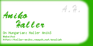 aniko haller business card