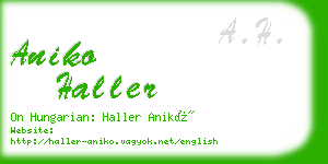 aniko haller business card